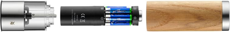 Elektrische pepermolens werken op meerdere AAA batterijen